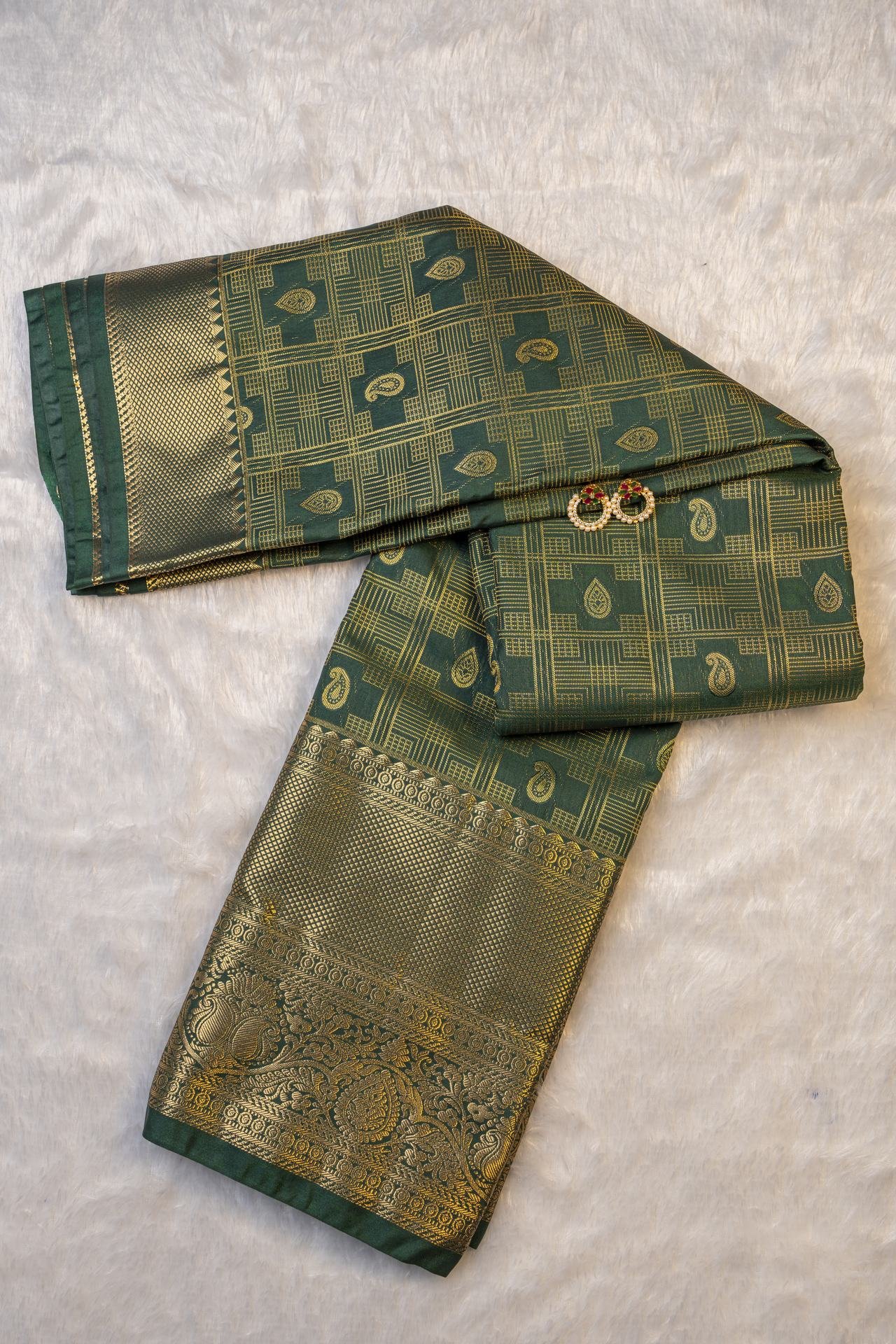 Semi Kanchipuram Silk Saree | VKSH0454