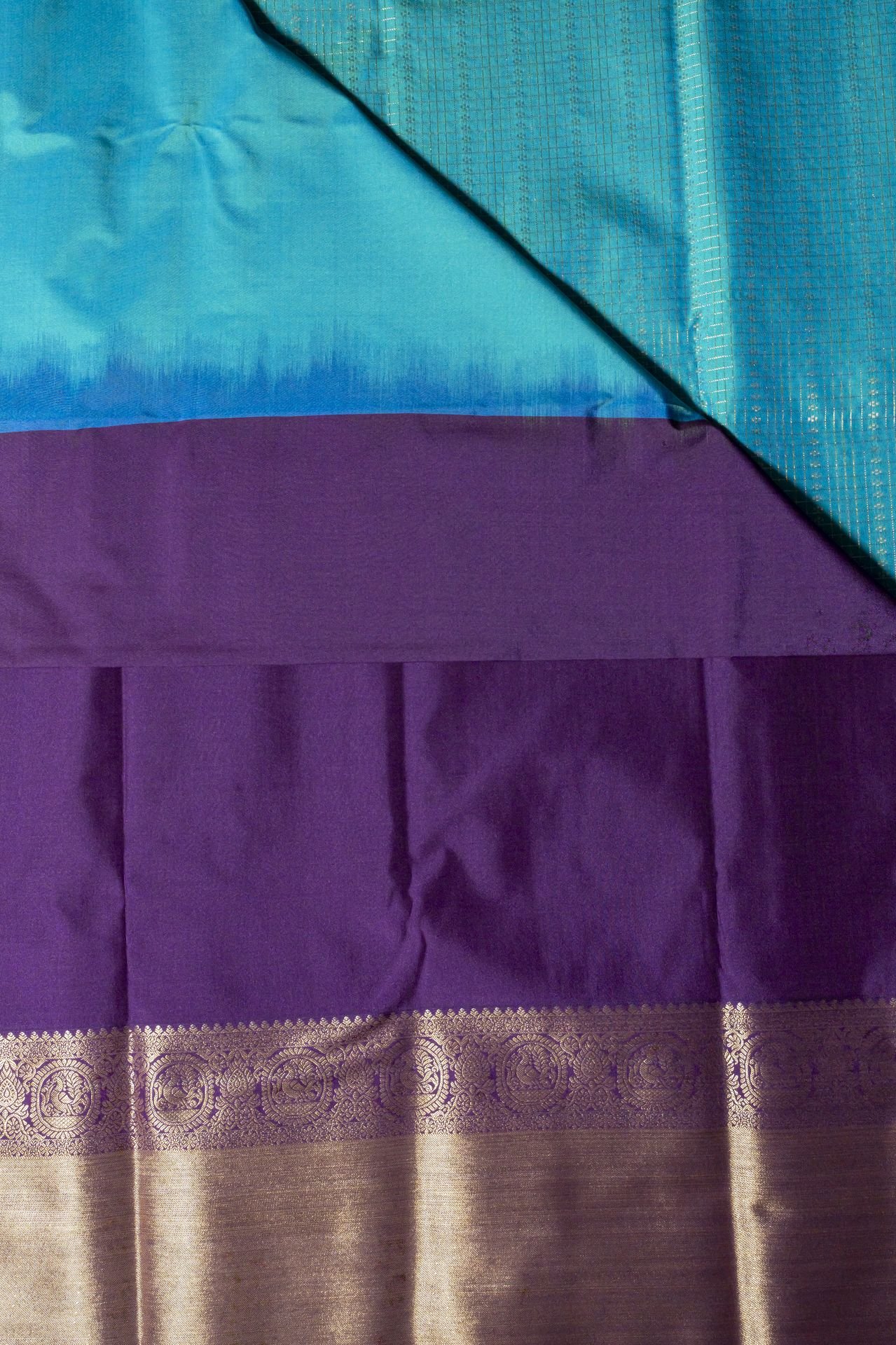 Semi Kanchipuram Silk Saree | VKSH0210 - Image 3