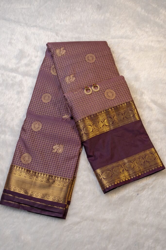 Vintage Semi Kanchipuram Silk Saree | VKSH0440