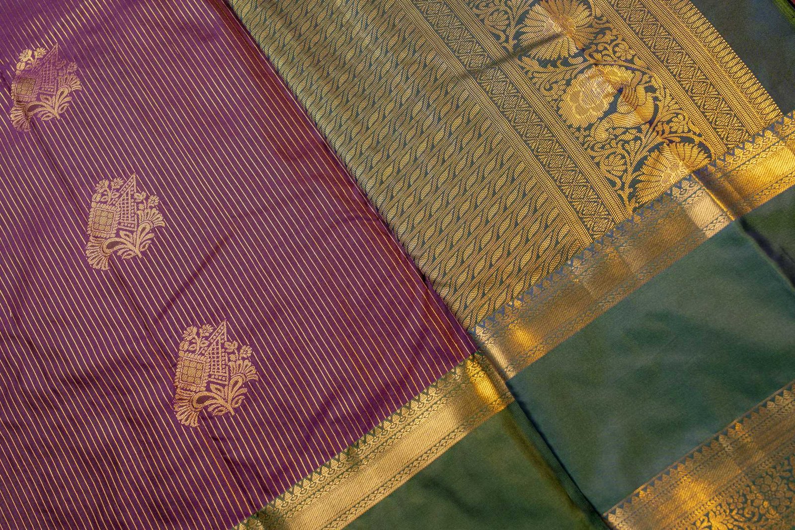 Semi Kanchipuram Silk Saree | VKSH0431 - Image 2