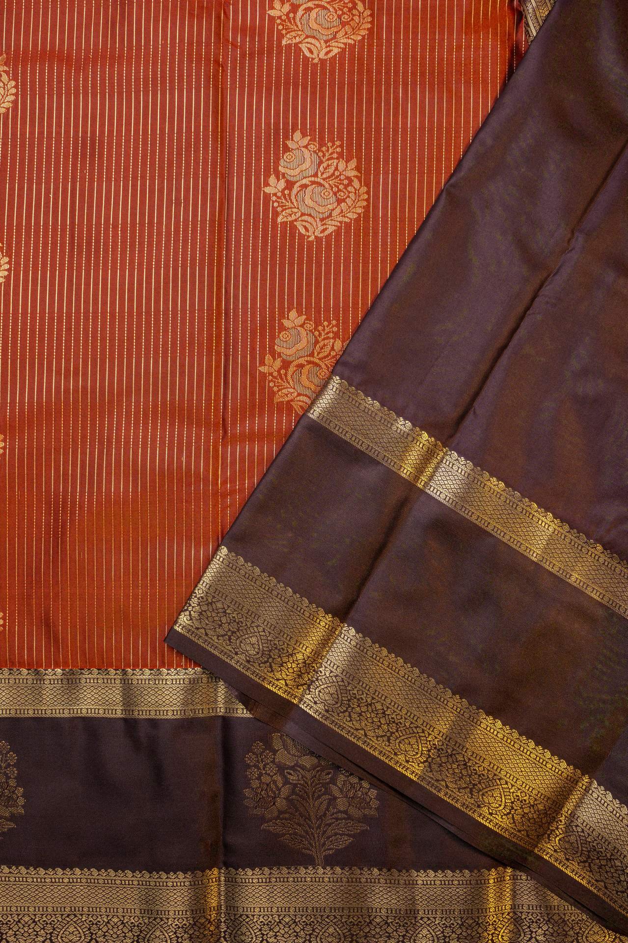 Semi Kanchipuram Silk Saree | VKSH0428 - Image 3
