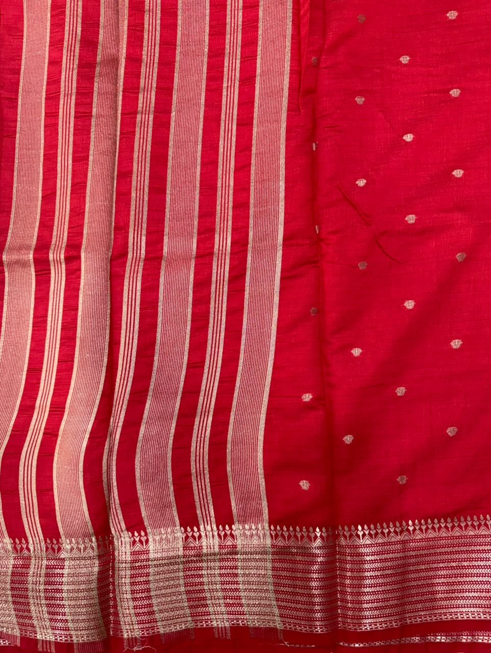 Semi Tussar Silk Saree | VKSH0346G - Image 2