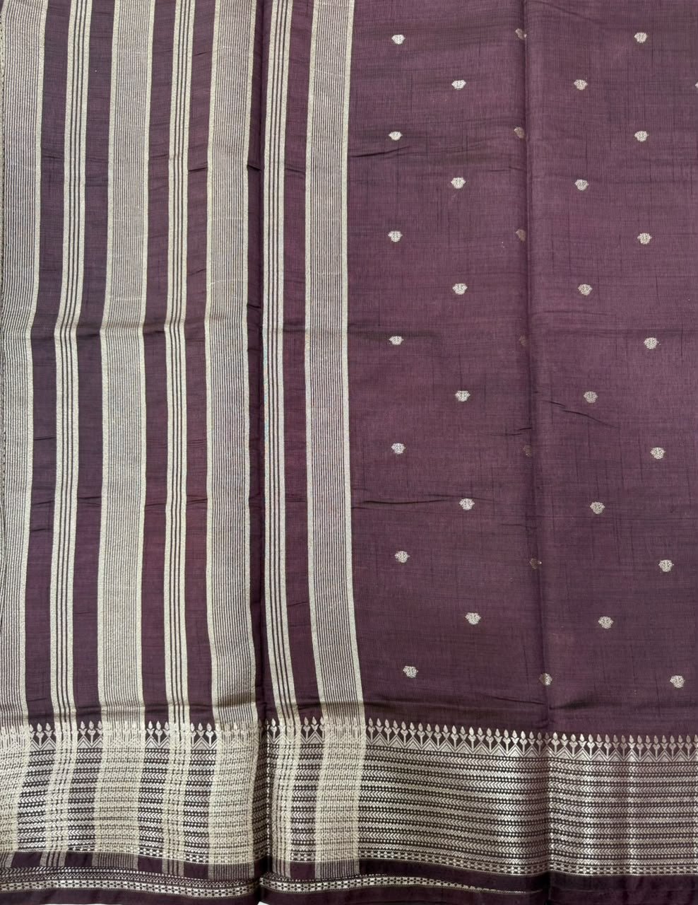 Semi Tussar Silk Saree | VKSH0346A - Image 2