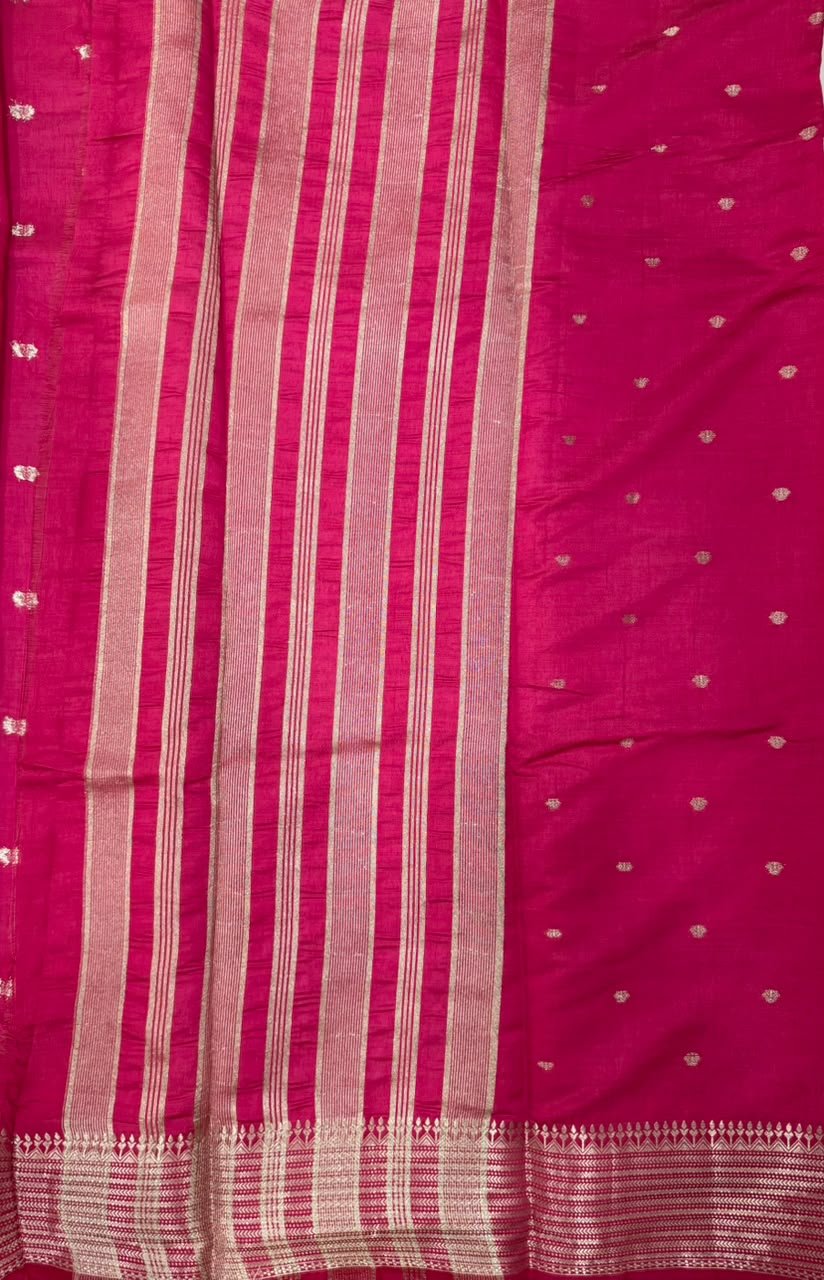 Semi Tussar Silk Saree | VKSH0346F - Image 2