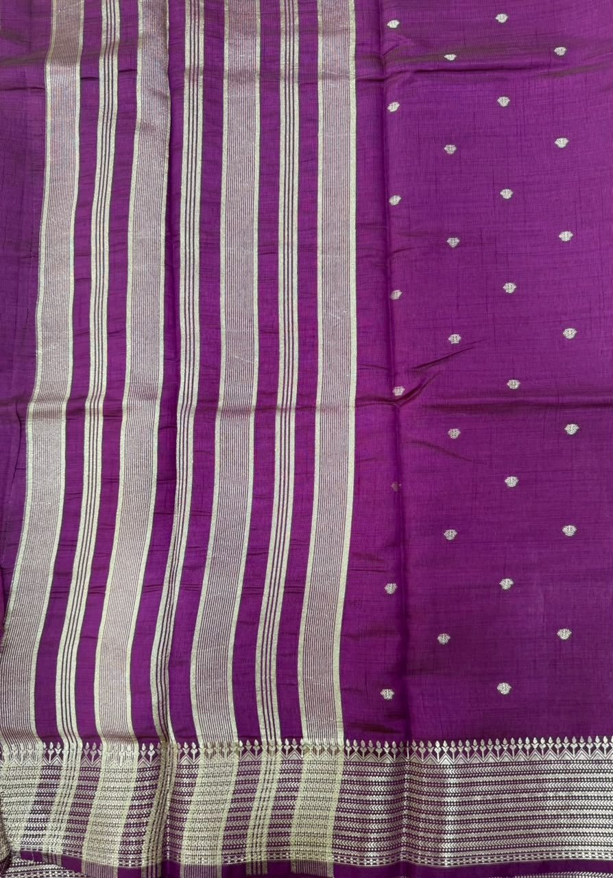 Semi Tussar Silk Saree | VKSH0346H - Image 2