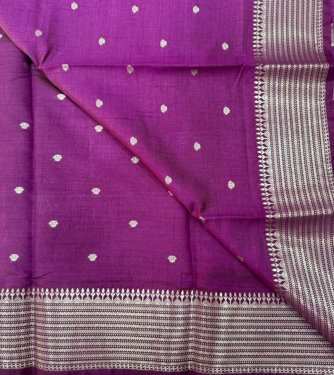 Semi Tussar Silk Saree | VKSH0346H - Image 3