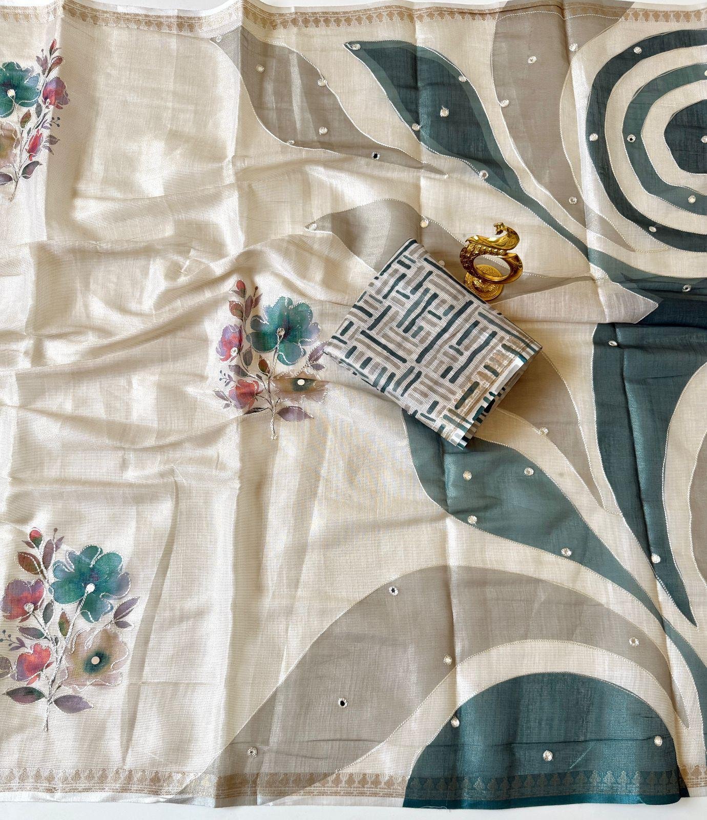 Soft Erode Zari Silk | VKSH0361A - Image 2