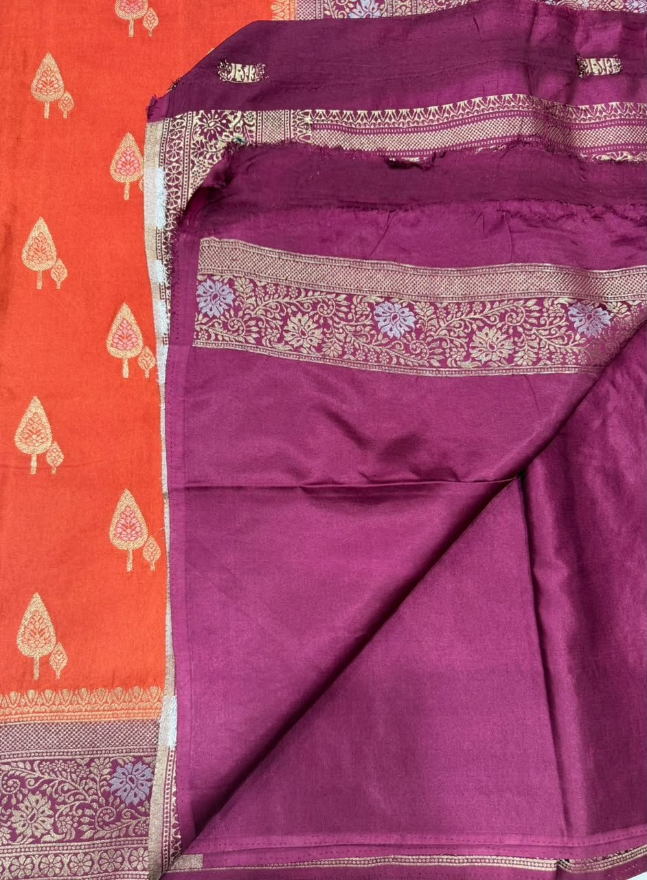 Banaras Mashru Silk | VKSK0472c - Image 3