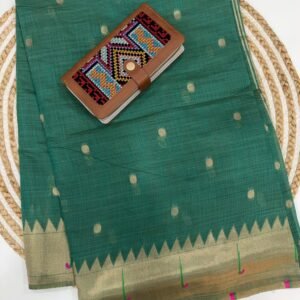 Munga Cotton with Paithani Design | VKSH0242d