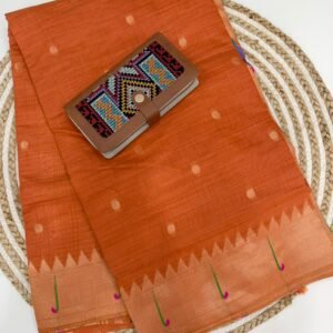 Munga Cotton with Paithani Design | VKSH0242a