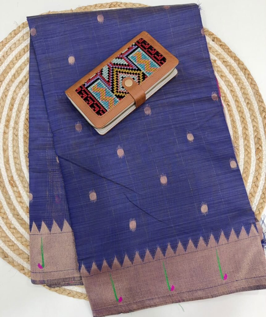 Munga Cotton with Paithani Design | VKSH0242c